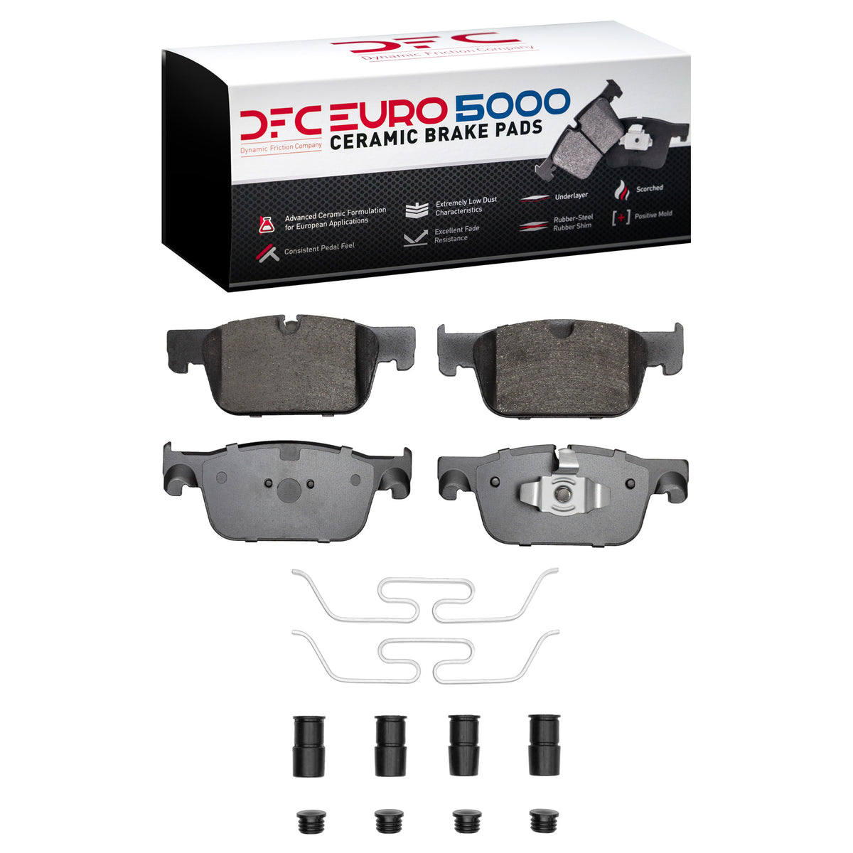 DFC 17-25 Volvo S90/V90/XC60/V60/S60 Front Euro 5000 Ceramic Brake Pads and Hardware Kit