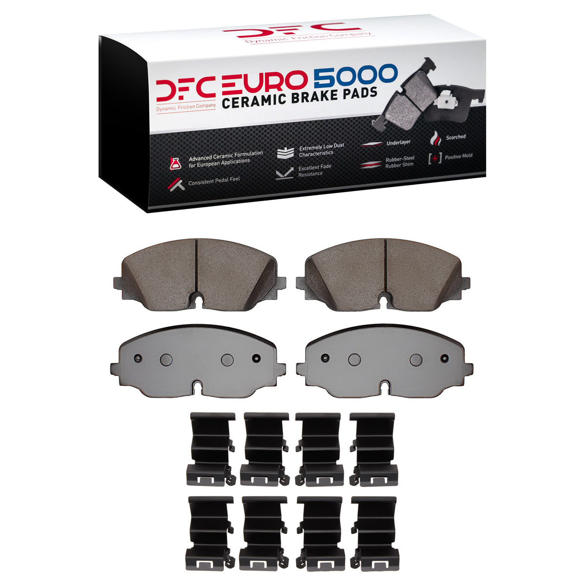 DFC 18-25 Volkswagen Atlas Cross Sport/Atlas (Mexico) Front Euro 5000 Ceramic Pads & Hardware Kit