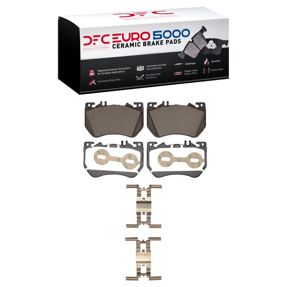 DFC 22-25 Mercedes-Benz E350 Front Euro 5000 Ceramic Brake Pads and Hardware Kit