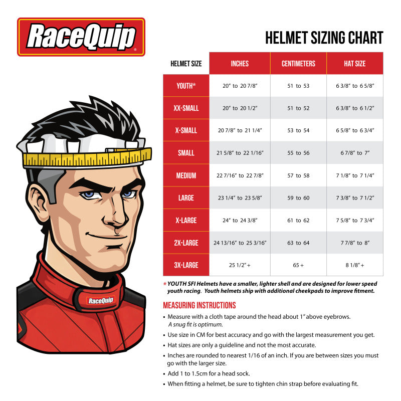 RaceQuip PRO25 SA2025 GLBLK XSM HELMET