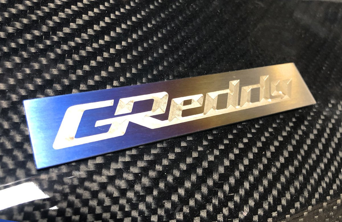 GReddy Titanium Intake Manifold Badge (105mm X 20mm)