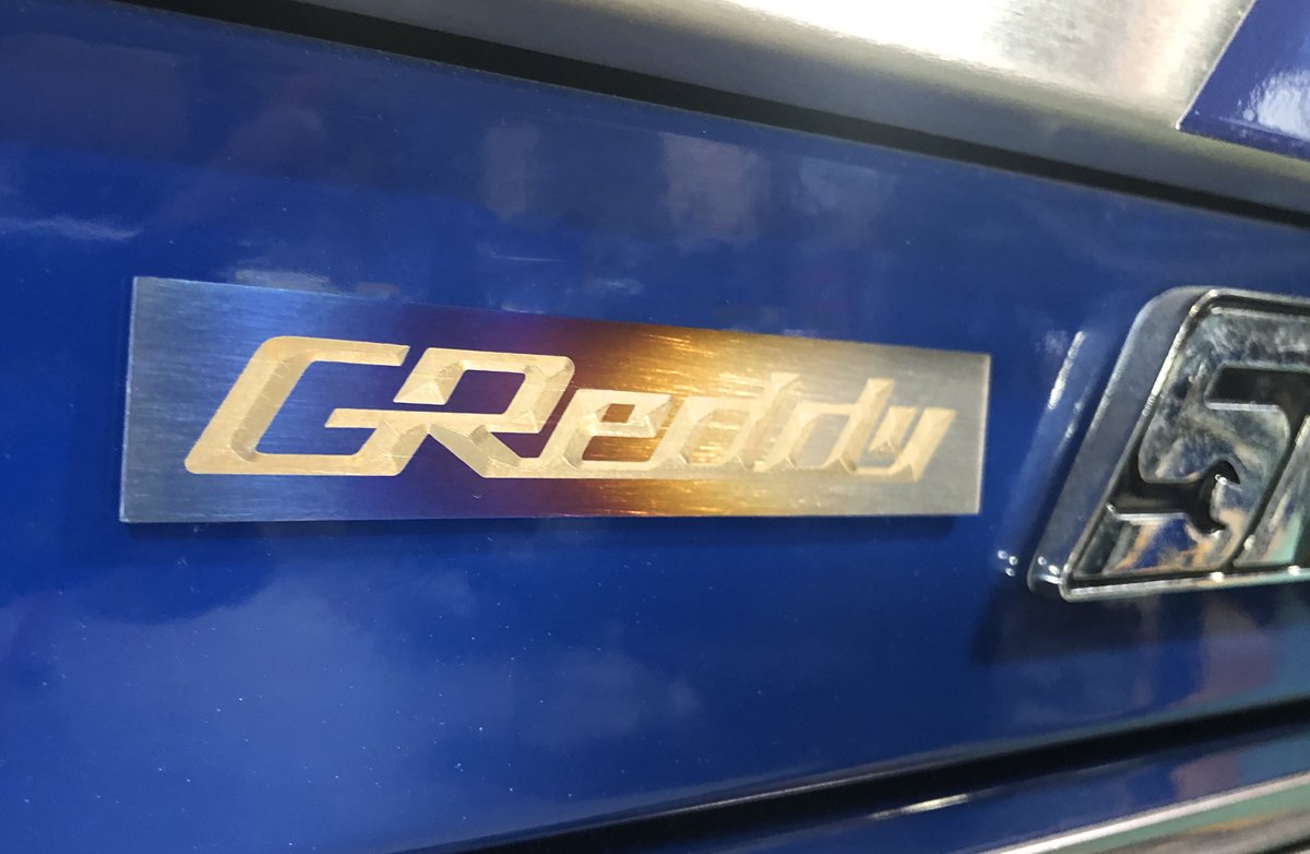 GReddy Titanium Intake Manifold Badge (105mm X 20mm)