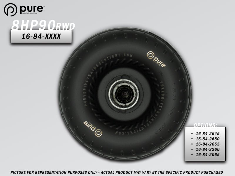 Pure Drivetrain 8HP90 High Performance Billet Race Torque Converter - 26/45 Stator - RWD