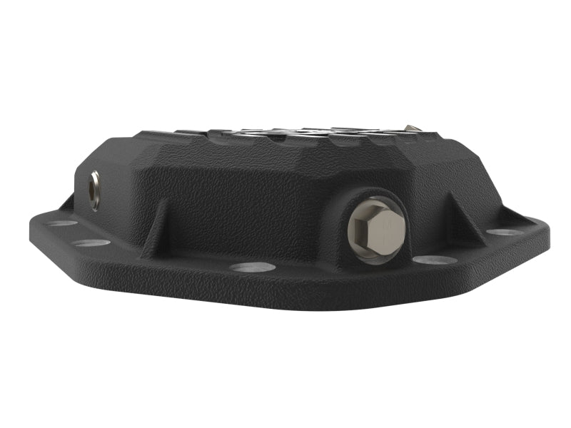 aFe 19-25 GM Trucks Front Diff Cover - Black w/ Machined Fins
