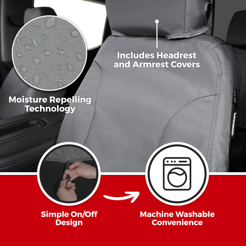 Covercraft 15-21 Ford Transit Endura Waterproof SeatSaver Third Row Seat Covers-Taupe