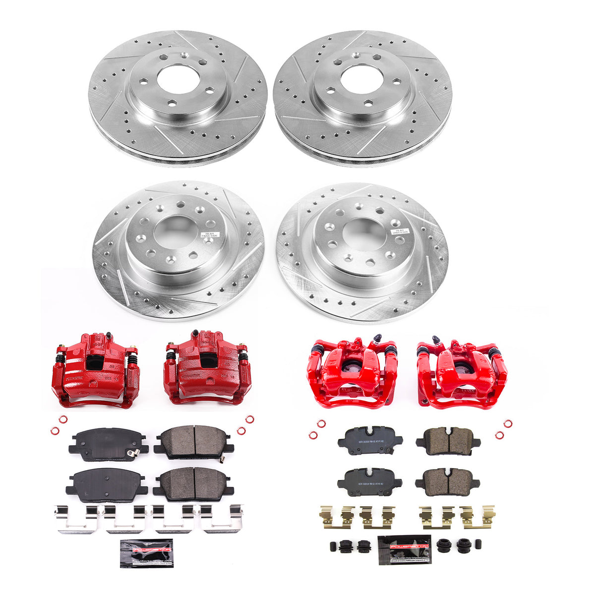 Power Stop 2020 Chevrolet Malibu Front & Rear Z23 Evolution Kit w/Calipers