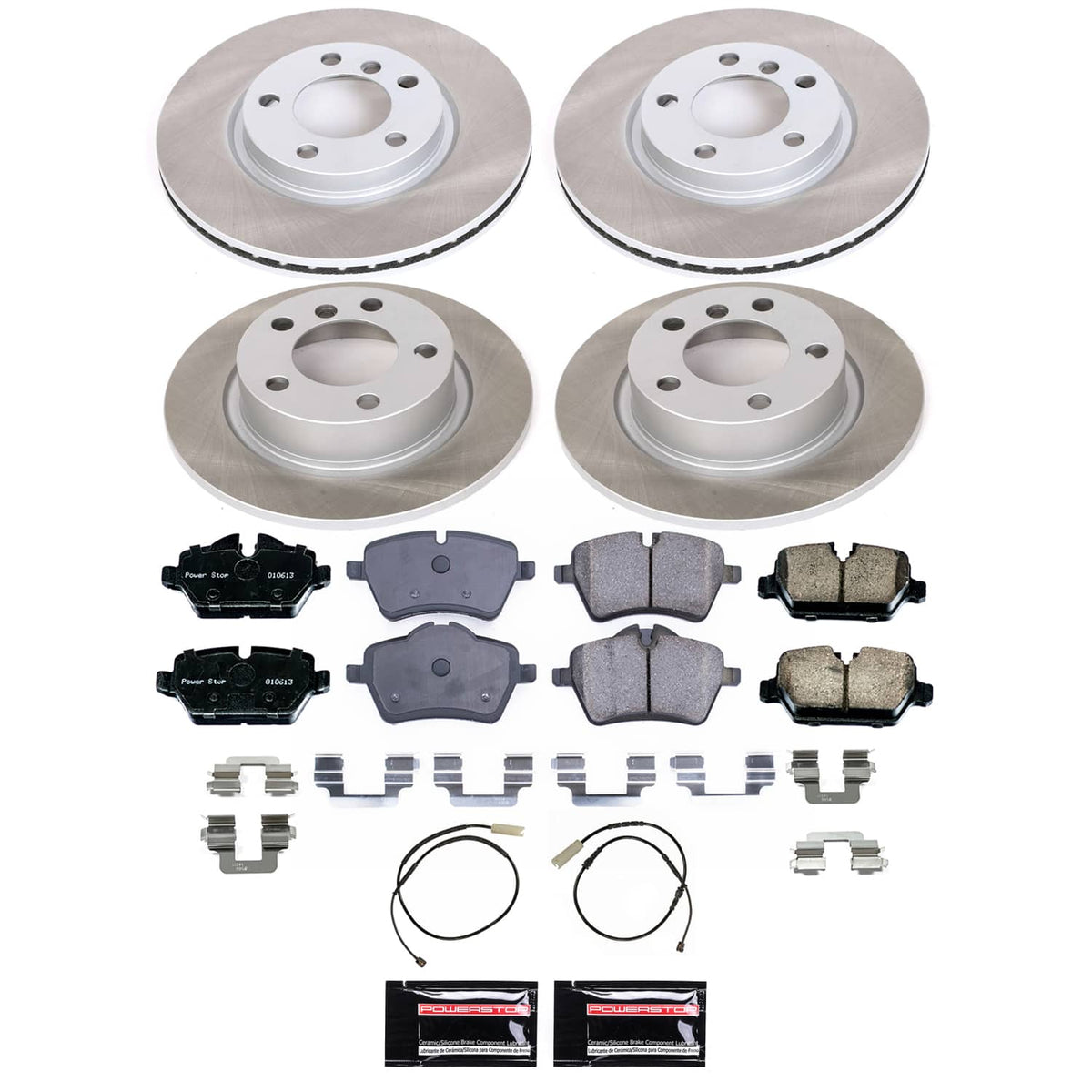 Power Stop 11-16 Mini Cooper Countryman Front and Rear Semi-Coated Rotor Kit