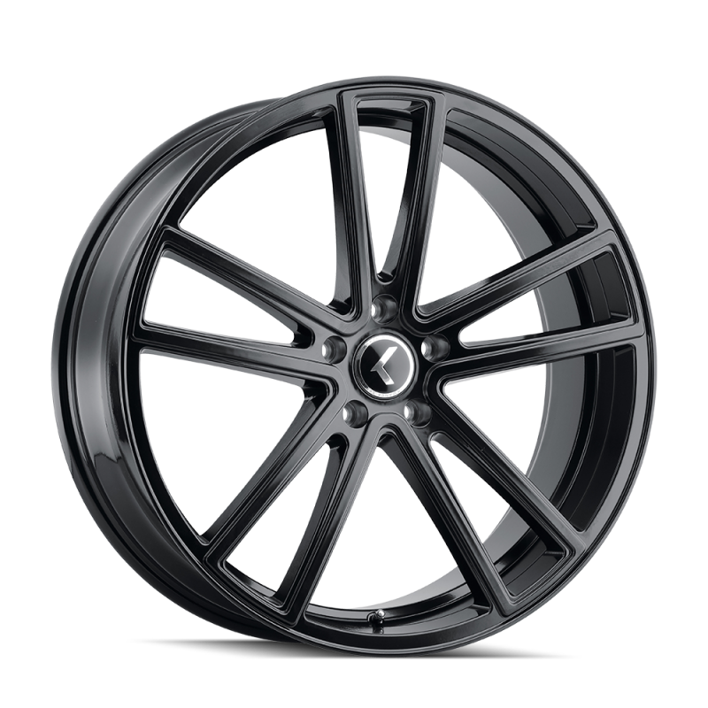 Kraze KR190 Lusso 22x8.5 / 5x112 BP / 38mm Offset / 66.56mm Hub Gloss Black Wheel
