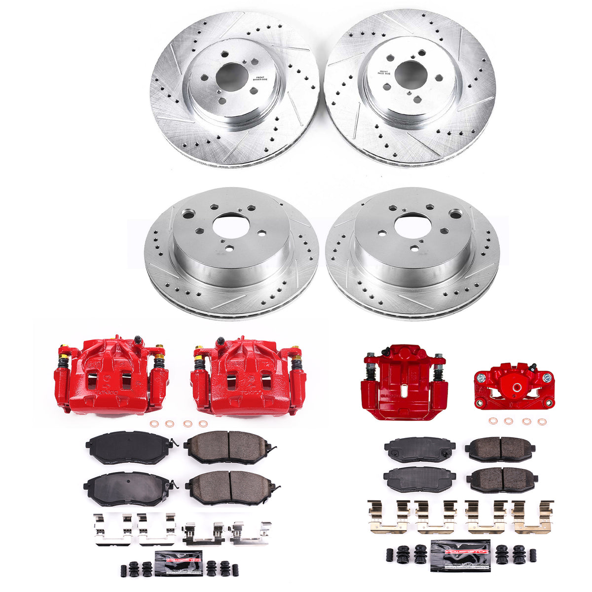 Power Stop14-18 Subaru Forester Front & Rear Z23 Coated Brake Kit