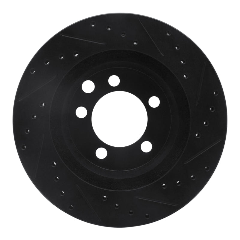 R1 74-81 Dodge Ramcharger 4WD Front Left Drilled & Slotted Black Brake Rotor