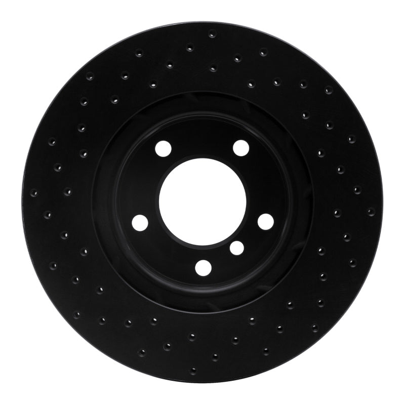 R1 95-02 BMW M3 Left Front Drilled Black Brake Rotor