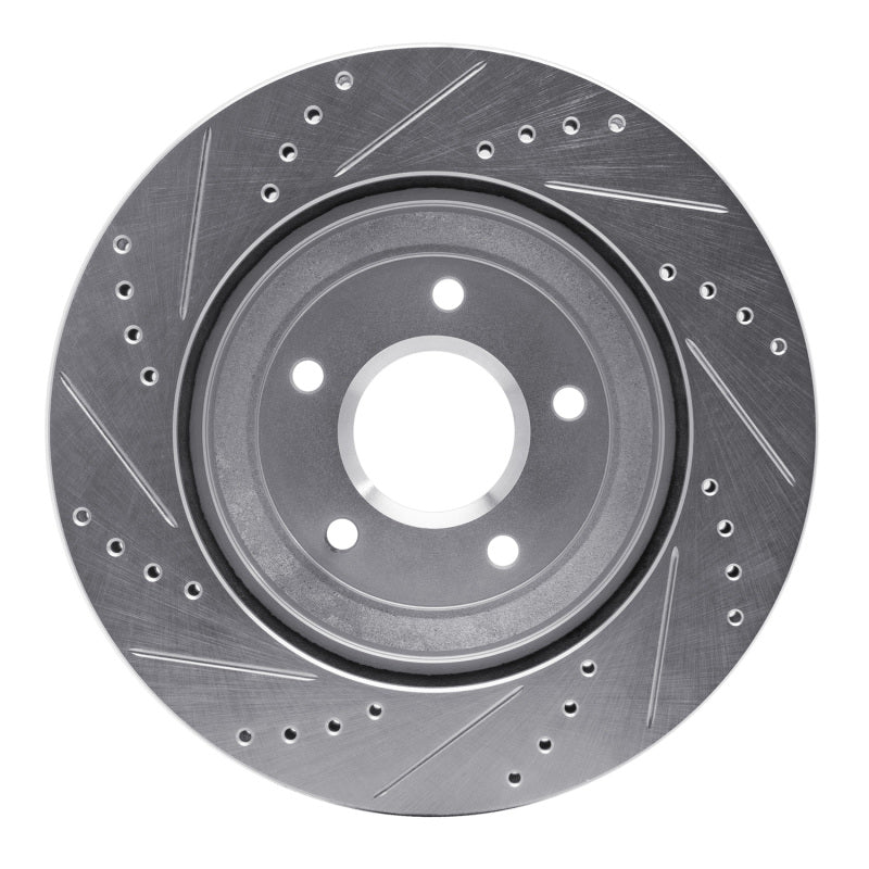 R1 97-9 Chevrolet Corvette Left Front Drilled Black Brake Rotor