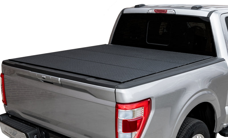 Access 08-16 Ford F-250/F-350 6ft 8in Bed LOMAX Tri-Fold Cover - Urethane Diamond Plate