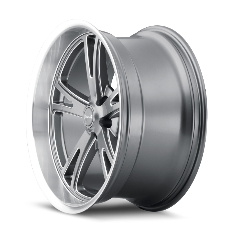Ridler 606 20x10 / 5x127 BP / 0mm Offset / 83.82mm Hub Gloss Grey Machined Wheel