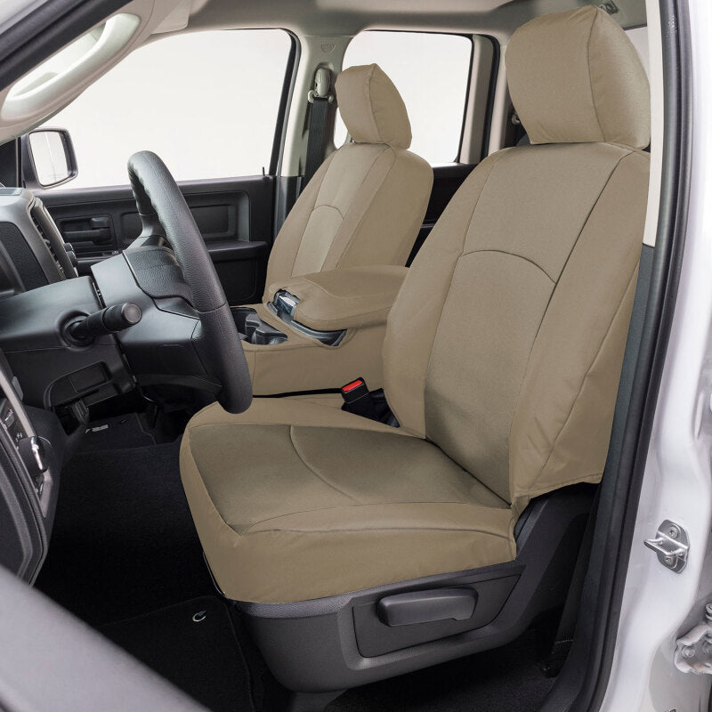 Covercraft 19-24 Chevy Silverado Endura PrecisionFit Custom Front Row Seat Covers - Tan/Tan