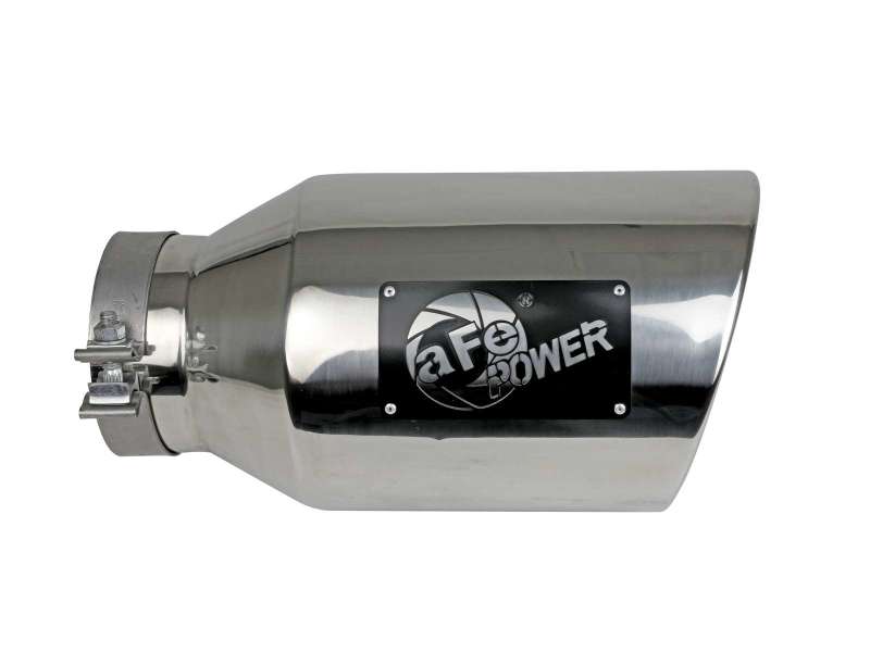 aFe Power Universal 5in Inlet 8in Outlet MACH Force-XP Clamp-On Exhaust Tip - Polished