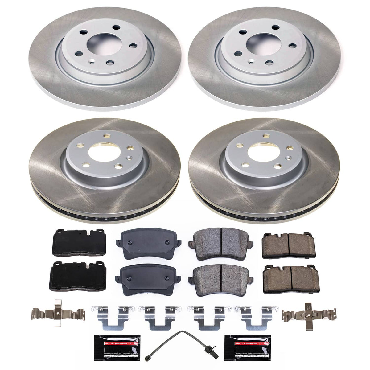 Power Stop 13-17 Audi Q5 Front and Rear Semi-Coated Rotor Kit