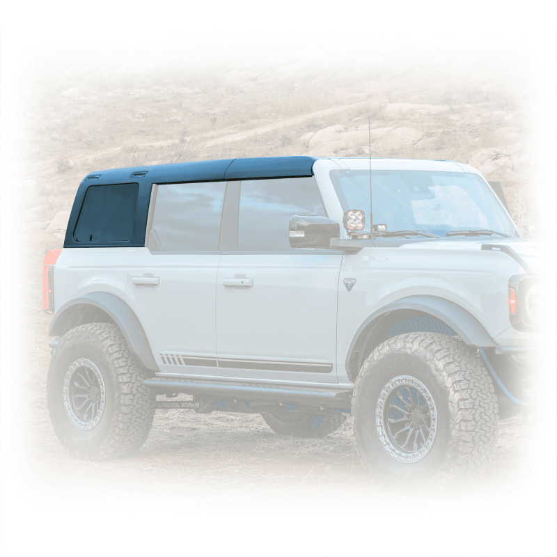 Turn Offroad 2021+ Ford Bronco Hard Top (4 Door) Black/Badge Delete, Black Foam Headliner