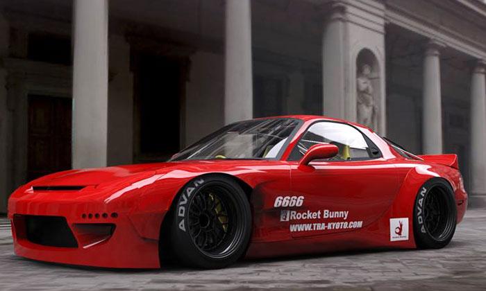 GReddy 93-95 Mazda RX-7 Rocket Bunny Full FD3S Wide-Body Aero Kit Ver. 2