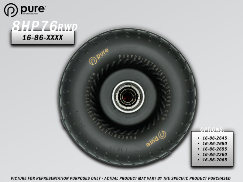 Pure Drivetrain 8HP76 High Performance Billet Race Torque Converter - 26/55 Stator - RWD