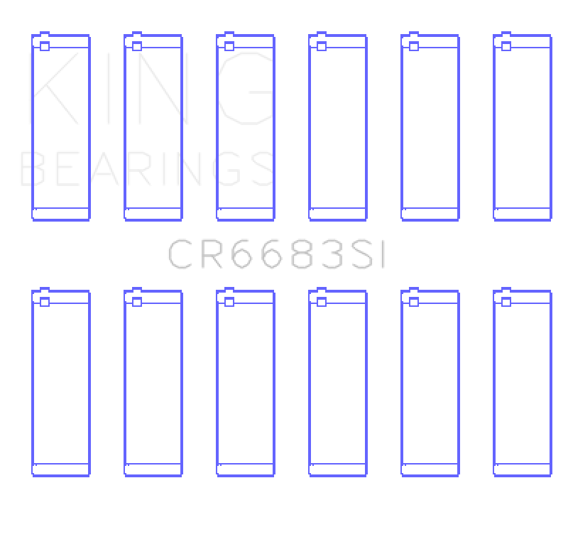 King Engine Bearings Chevrolet 262 (Od+.002in) (Size +0.75mm) Connecting Rod Bearing Set