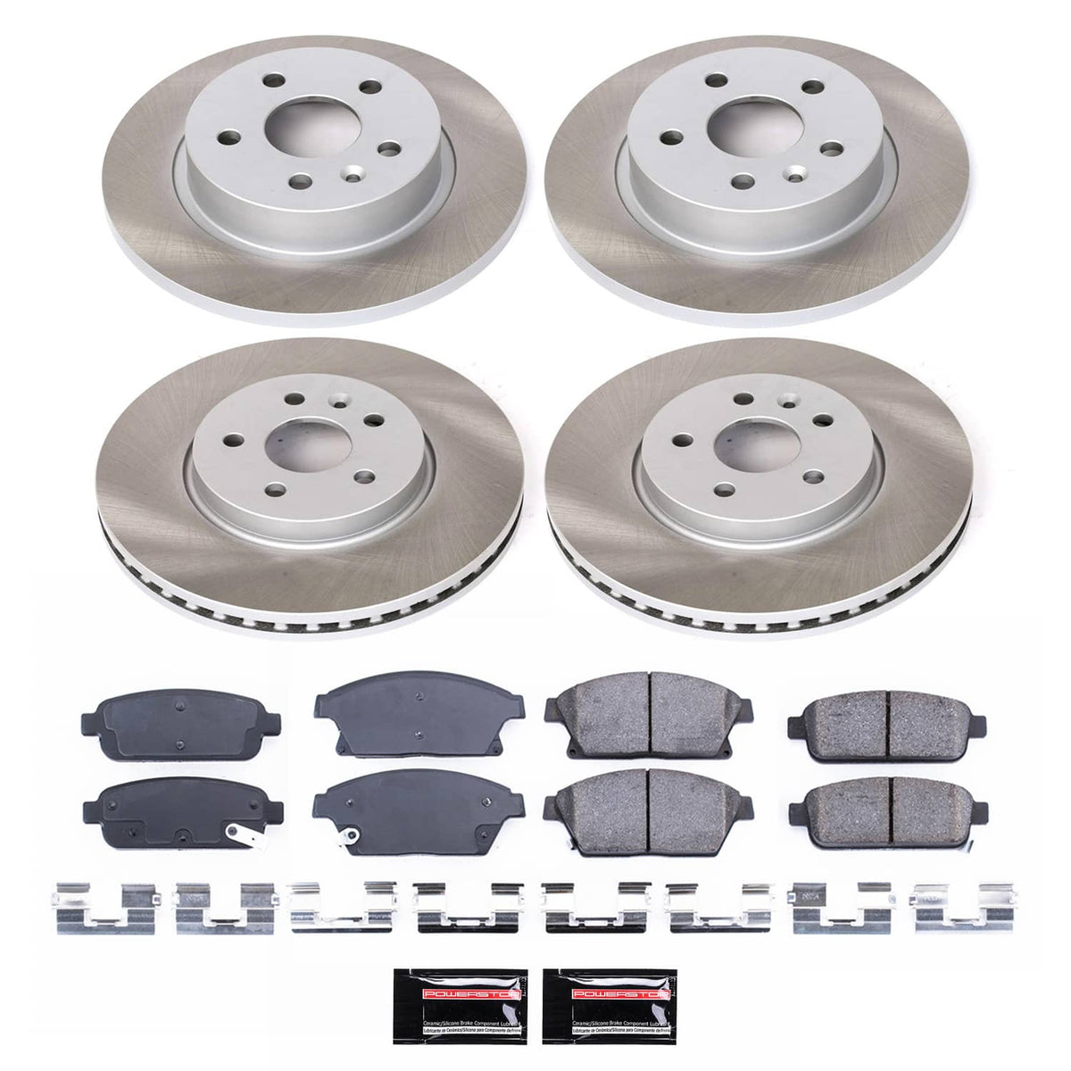 Power Stop 15-17 Chevrolet Trax Front and Rear Semi-Coated Rotor Kit