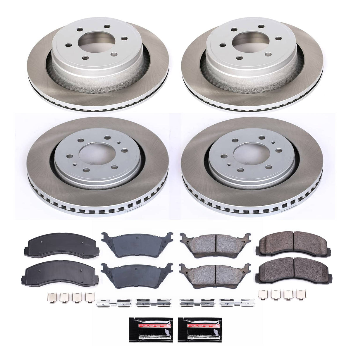 Power Stop 12-18 Ford F-150 Front and Rear Semi-Coated Rotor Kit