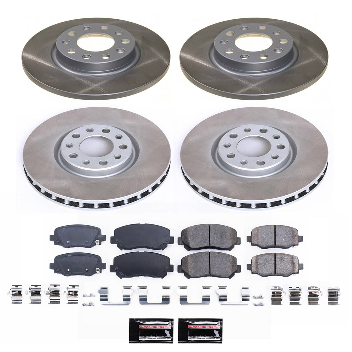 Power Stop 15-17 Chrysler 0 Front and Rear Semi-Coated Rotor Kit