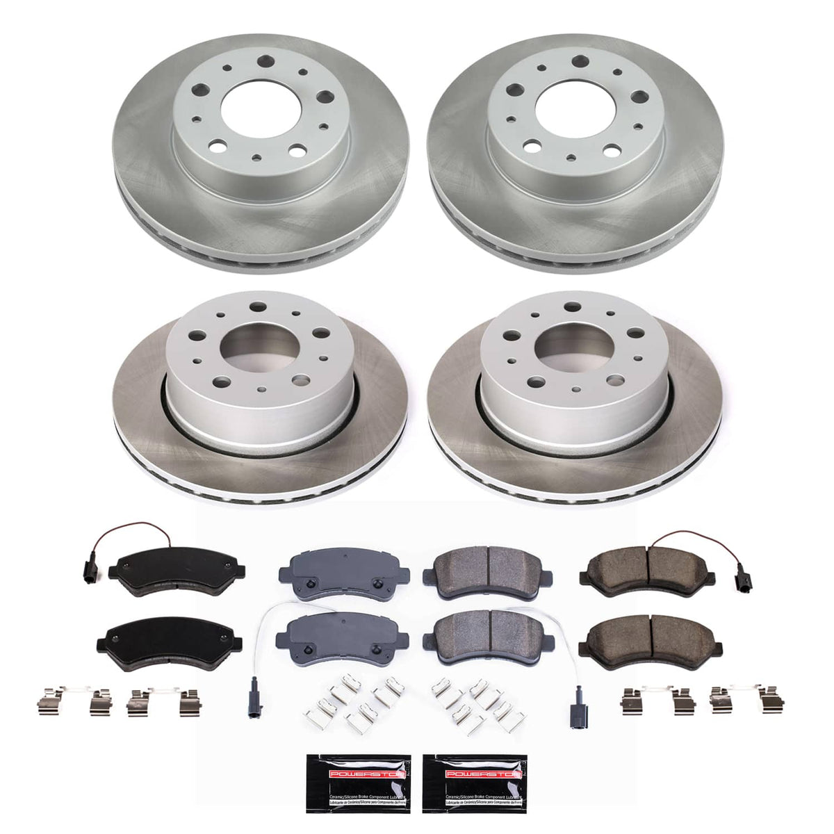 Power Stop 14-15 Ram ProMaster 1500 Front and Rear Semi-Coated Rotor Kit