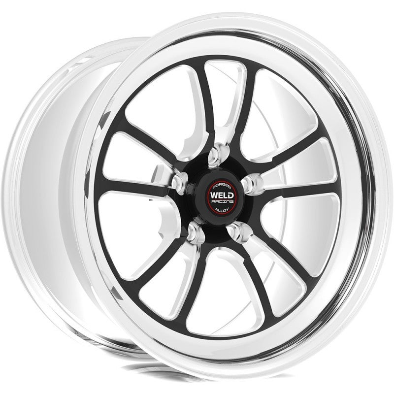 Weld S70 RT-S 17x10.5in / 5x120 BP / 7.7in. BS - Black Center - Polished Shell Wheel