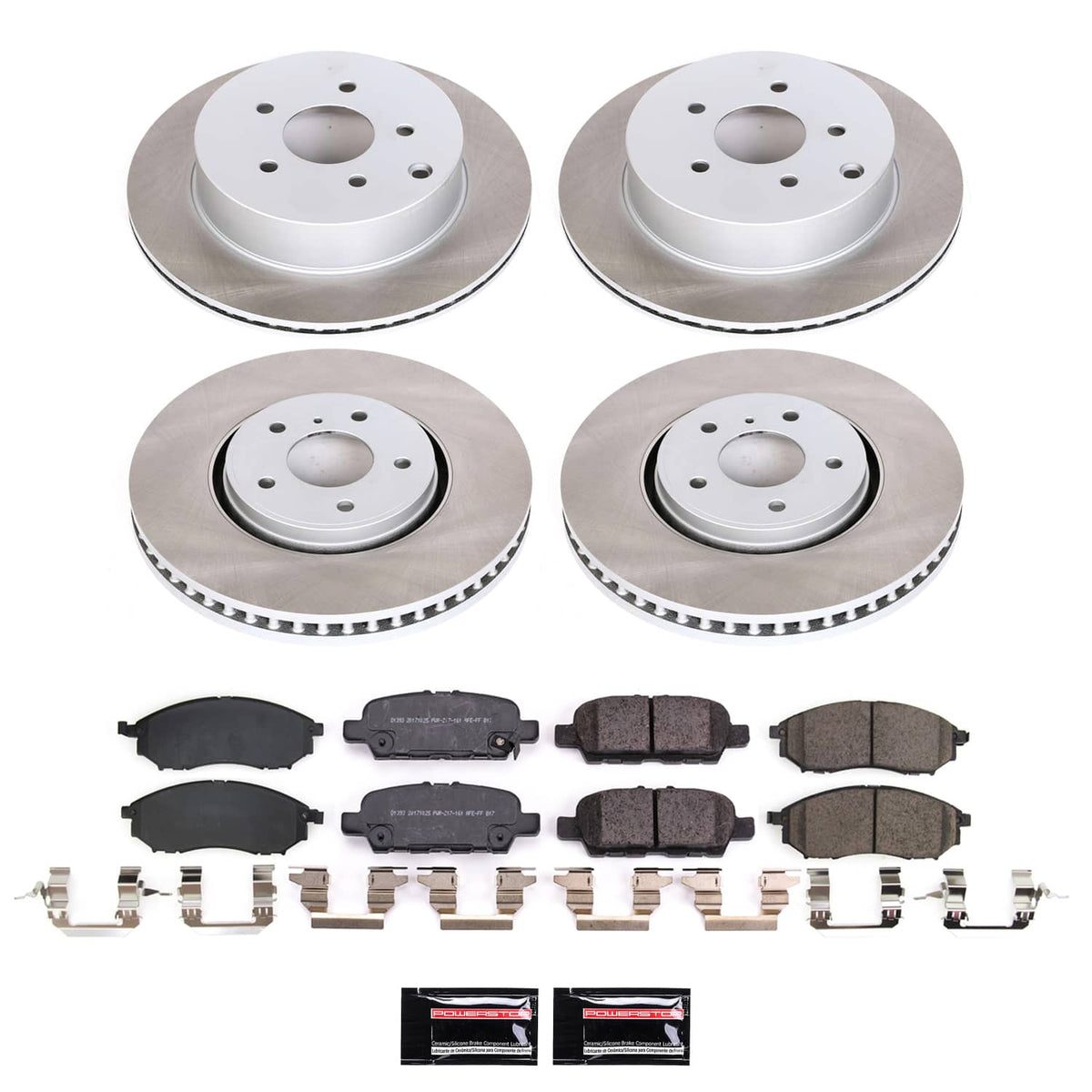 Power Stop 10-12 Infiniti FX35 Front and Rear Semi-Coated Rotor Kit