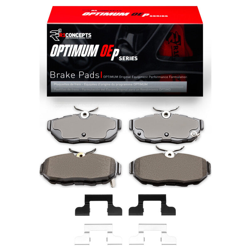 R1 2005-2014 Ford Mustang Rear R1 Optimum OE Pads & Hardware Kit