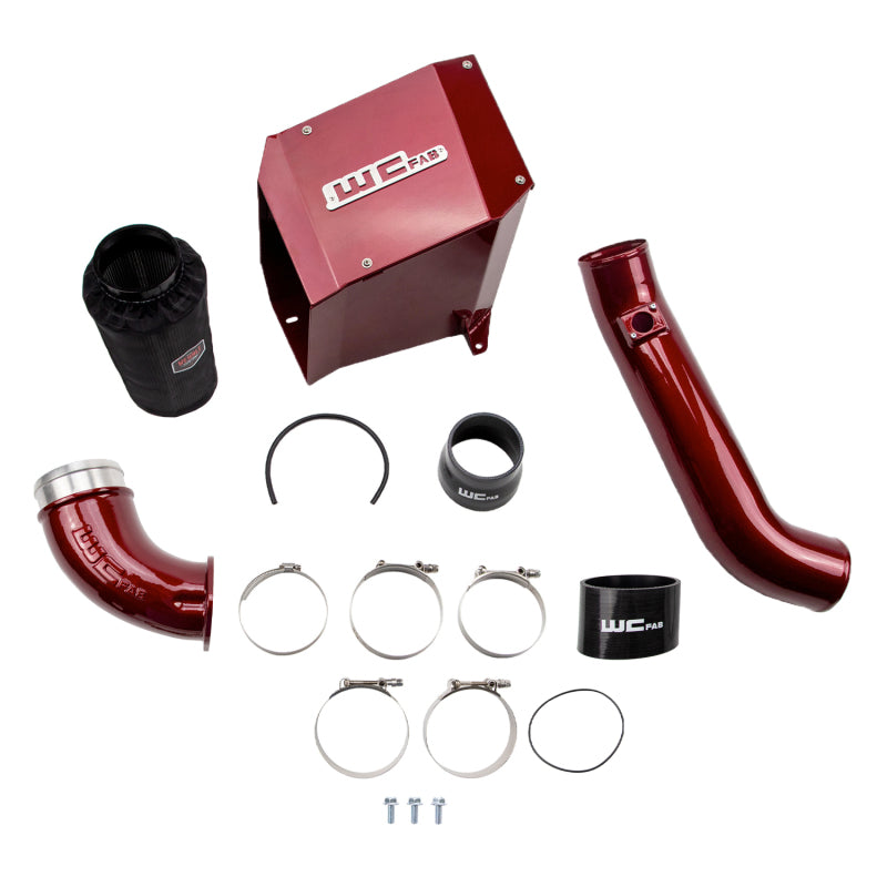 Wehrli 01-04 Duramax LB7 4in Intake Kit w/ Air Box Stage 2 - Cherry Frost