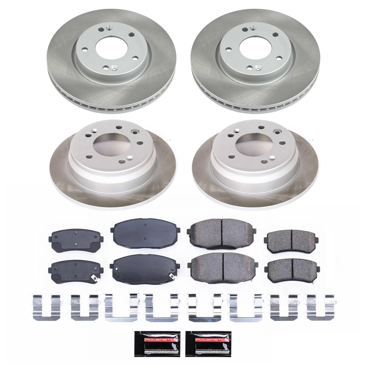 Power Stop 09-12 Hyundai Elantra Front and Rear Semi-Coated Rotor Kit