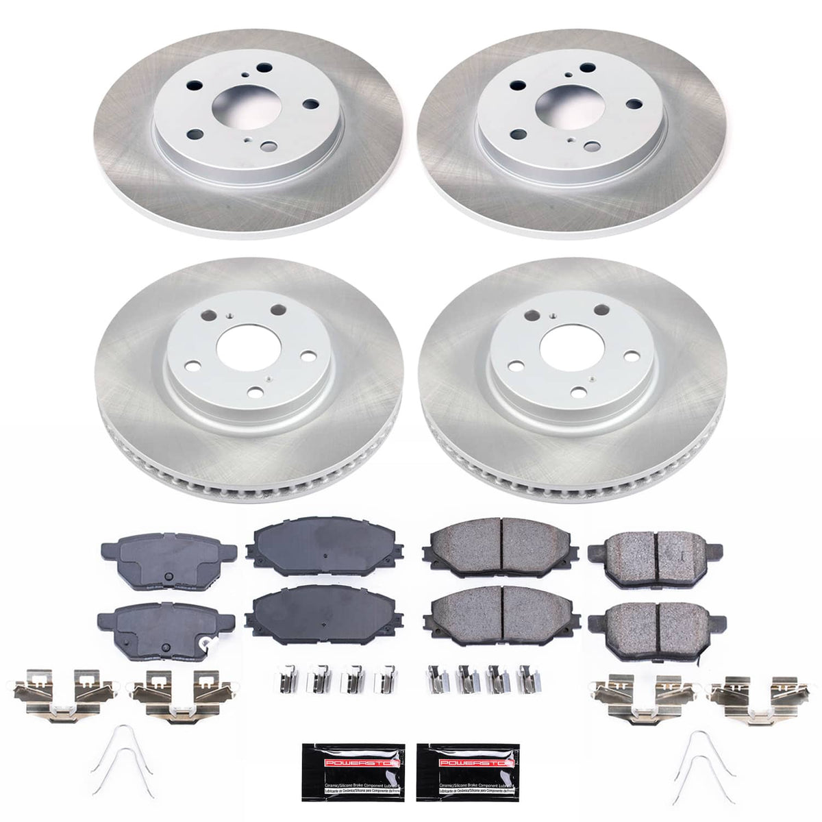 Power Stop 2016 Scion iM Front and Rear Semi-Coated Rotor Kit