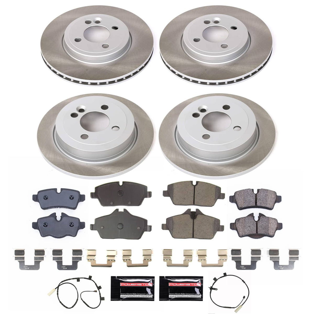 Power Stop 2013 Mini Cooper Front and Rear Semi-Coated Rotor Kit