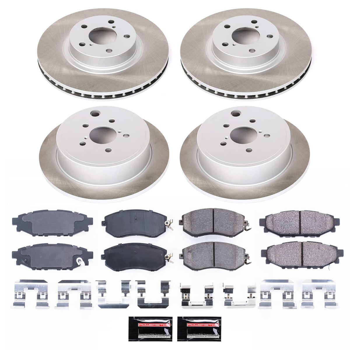 Power Stop 13-16 Subaru BRZ Front and Rear Semi-Coated Rotor Kit