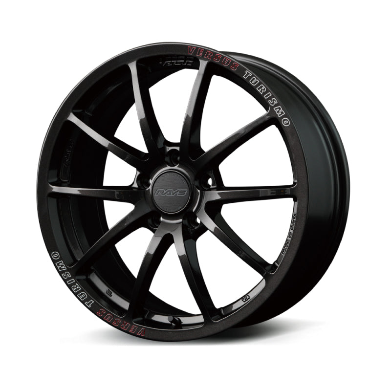 Versus VT125S 19X8.0 +55 5x114.3 Super Dark Gunmetal/MC/RAP (Red Clear)