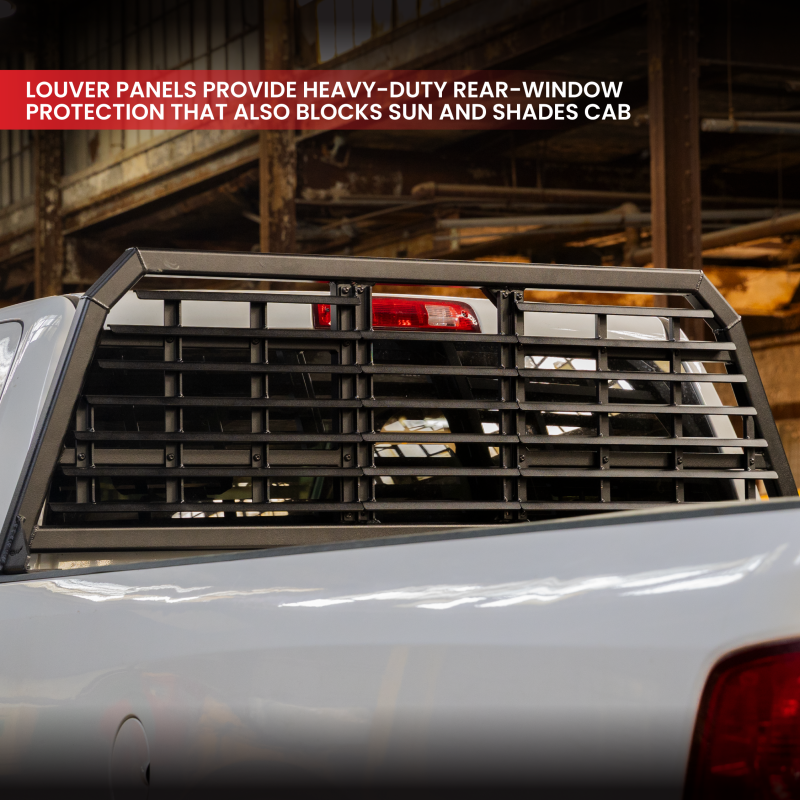 Gen-Y 20+ GMC GM 2500/3500 Defender Headache Rack/ 3-Molle Panels - Black