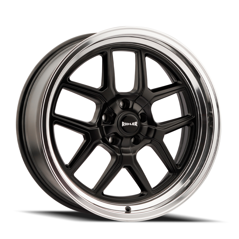 Ridler 610 20x10 / 5x114.3 BP / 0mm Offset / 83.82mm Hub Matte Black Polished Wheel