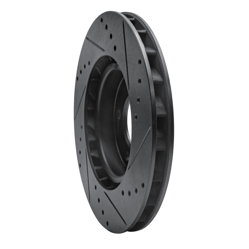 R1 95-02 BMW M3 Right Front Drilled & Slotted Black Brake Rotor
