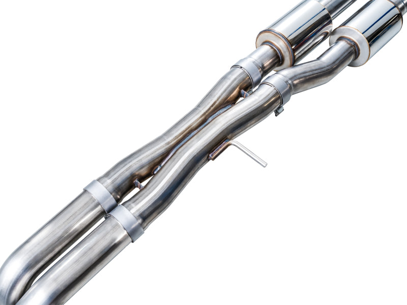 AWE Tuning 2021+ Cadillac Escalade 6.2L ESV 0FG Dual Exit Exhaust System w/ 5in Diamond Blk Tips