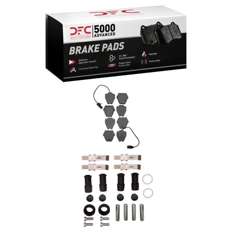 DFC 99-05 Audi S4 Front 5000 Advanced Low Metallic Brake Pads and Hardware Kit
