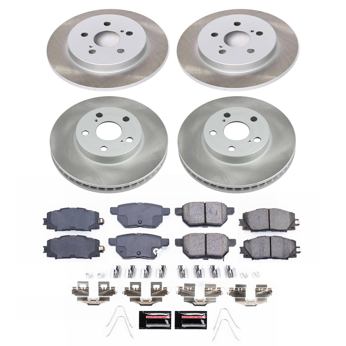 Power Stop 11-13 Lexus CT0h Front and Rear Semi-Coated Rotor Kit