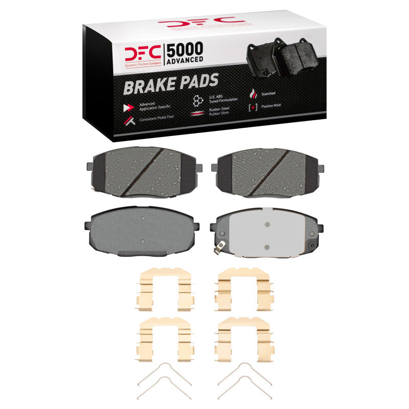 DFC 09-13 Hyundai Elantra Front 5000 Advanced Ceramic Brake Pads and Hardware Kit