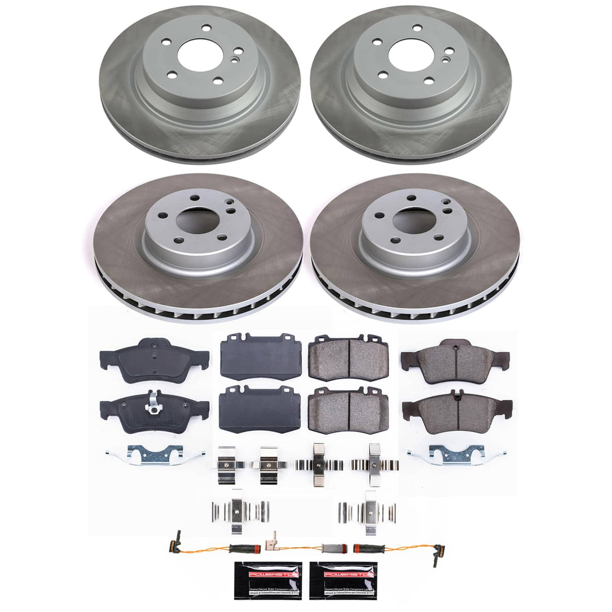 Power Stop 2006 Mercedes-Benz CLS500 Front and Rear Semi-Coated Rotor Kit