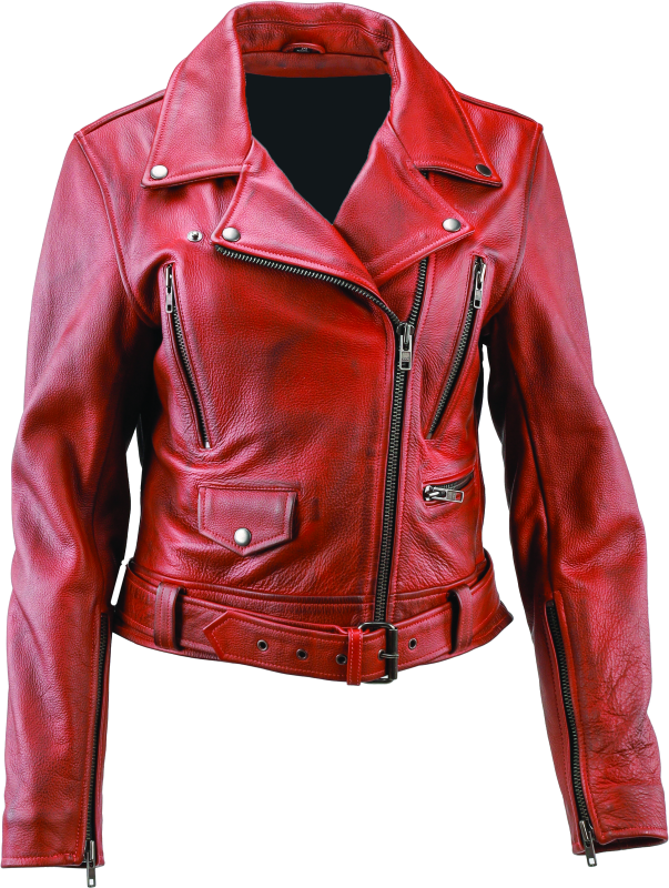 Kuryakyn Leather By River Road Arabian Spice Leather Jacket Red Womens - Large