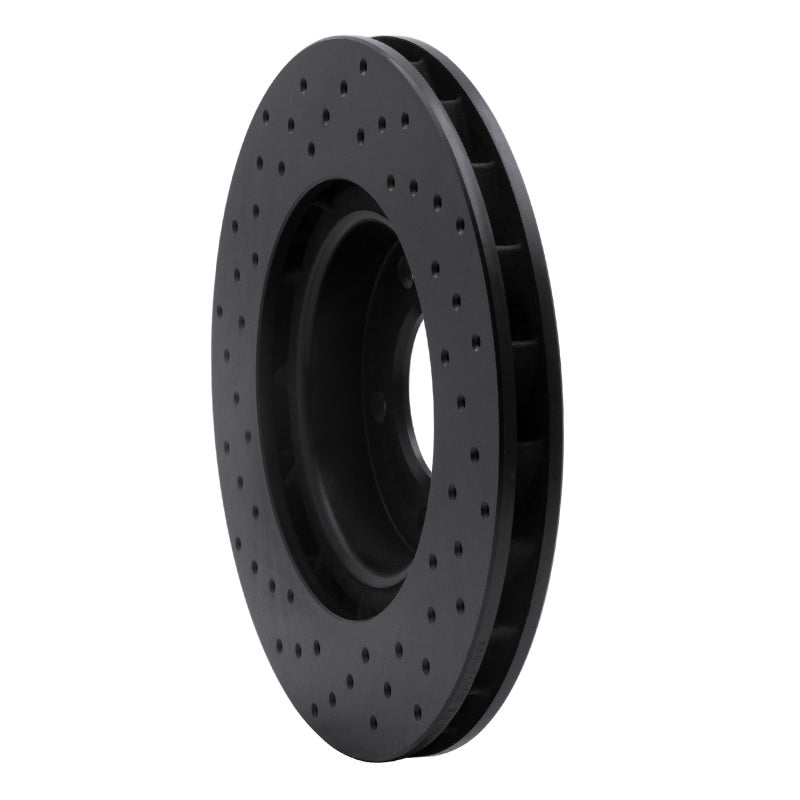 R1 95-02 BMW M3 Left Front Drilled Black Brake Rotor