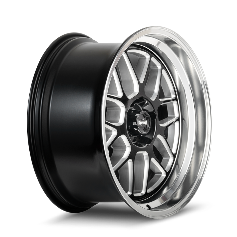 Ridler 611 17x8 / 5x114.3 BP / 0mm Offset / 83.82mm Hub Gls Blk/Mill w/ Diamond Cut Lip Wheel
