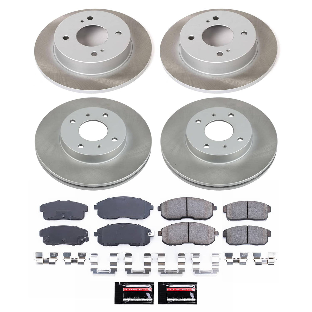 Power Stop 01-02 Infiniti G20 Front and Rear Semi-Coated Rotor Kit